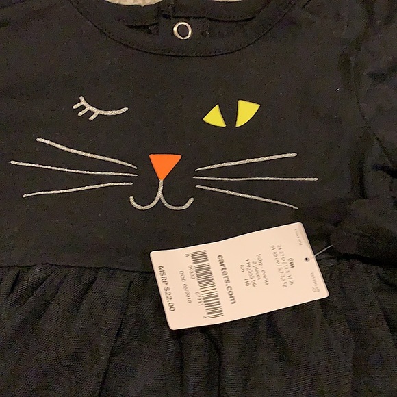 🎉HP🎉Carter’s Black Cat Long Sleeve tutu dress - Picture 2 of 7